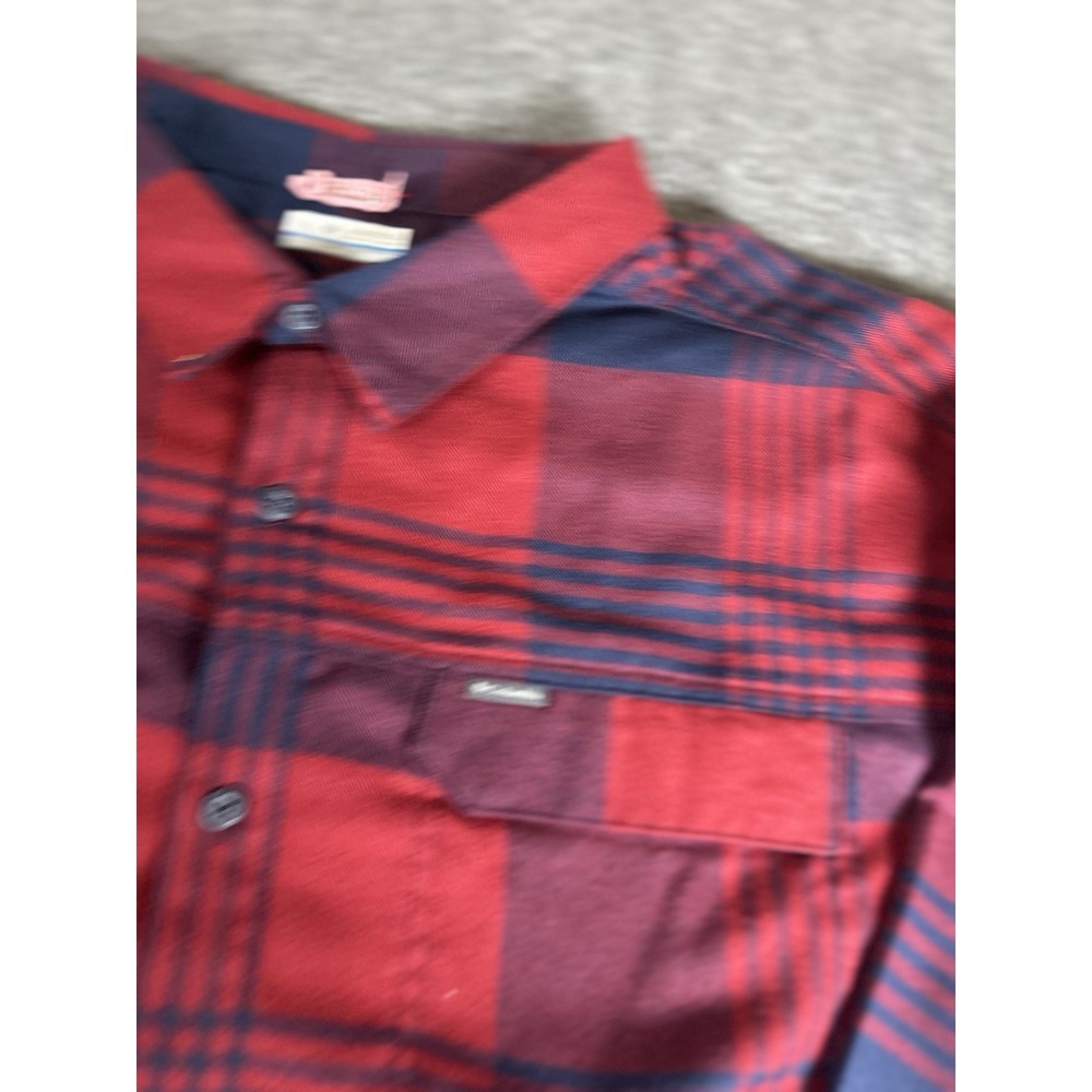 Columbia‎ Steens Mountain Button Up Fleece Shirt Jacket Bufflo Plaid Print 3X